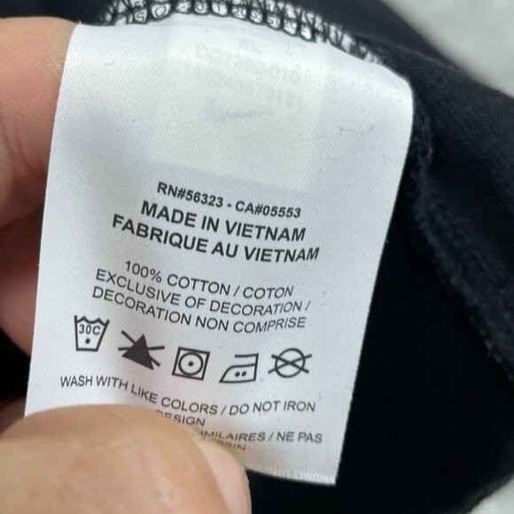 Nike Long Sleeve Tee Black Loose Fit XL Cotton Mens Top a1389 - Picture 4 of 7